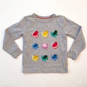 Mini Boden Felt Bird Tee, Size 7/8